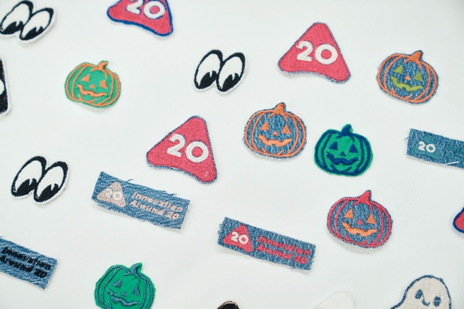 リメイク用のかぼちゃとお化けのワッペン